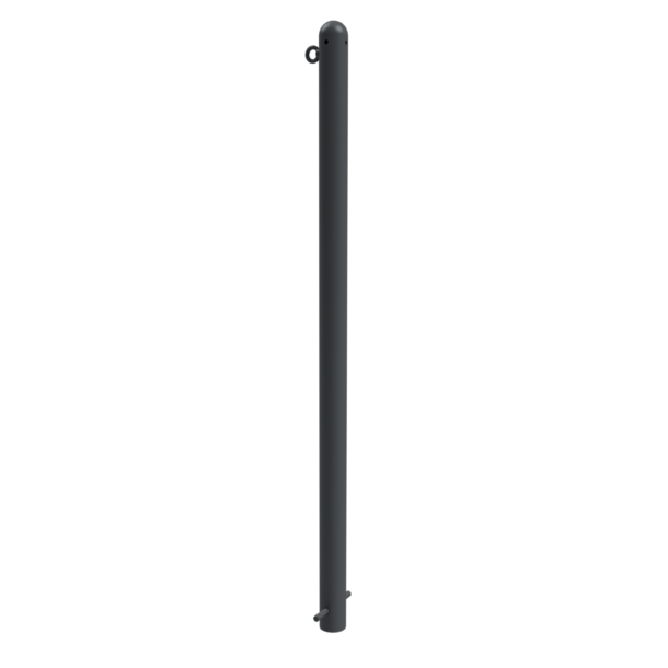 Dekorativ puller | Serie 468B | � 60 mm | fastmonteret, til indst�bning i beton med jordanker, total l�ngde ca. 1400 mm | uden l�s | med 1 �je